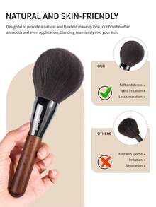 MAANGE 1支专业散粉刷，大号柔软浓密毛腮红刷，晕染化妆刷，美容礼品，粉底刷，遮瑕刷，腮红刷，修容刷，古铜粉刷，散粉刷，粉底刷，腮红刷 - 鏽棕色 - 查看 5