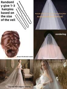 Elegant Double Layer Bridal Veil With Sequin Trim And Comb - Sophisticated Polyester And Spandex Wedding Accessory, Suitable For Brides, Engagements And Special Occasions, Exquisite Design For Elegant Wedding Look