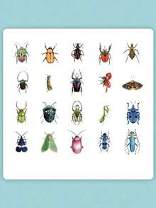 40sheets/Pack Cute Colorful Birds And Insect Notebook Decorative Stickers Decorative Stickers For Scrapbooking Label Diary Stationery Album Telephone Journal Planner