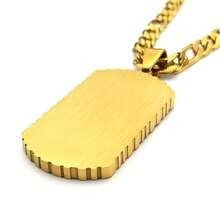 Stil hip hop din oțel inoxidabil, geometric, Dog Tag, pandantiv, colier pentru bărbați, culoare aurie, lanț cu farmecul, bijuterii punk masculine, cadou