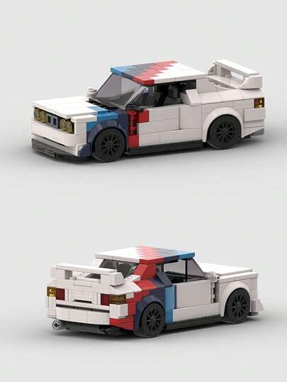 MIKEMENG MOC Farbenfroher Bauklötze Auto Set, DIY Aufbaubares Auto Spielzeugmodell für Erwachsene, City Tech Champion Cup Serie, geeignet als Geburtstags-, Halloween-, Weihnachtsgeschenk für Freund/Ehemann und Heimdekoration Sammlung