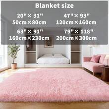 eluckya Luxurious And Soft Plush Rugs For Bedrooms And Living Rooms; Fluffy And Modern Plush Rugs; Comfortable Decorative Mats For Dormitories And Apartments; Stylish Home Decor Floor Protectors; Perfect For Weddings, Holiday Parties, Catering Events, Kitchen Decorations, Christmas Decorations, Halloween Textiles, Banquets, Parties, Fall Decorations, Bridal Showers, Table Decorations, Thanksgiving, Home Décor, And Other Occasions. - 粉色 - 查看 4