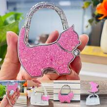 猫咪折叠手提包收纳挂钩，包包挂架，情人节手工礼物 - 彩色 - 查看 5