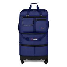 36" Collapsible Suitcases With Wheels,Expandable Foldable Luggage Bag With Hardshell Base Case,Large Capacity Rolling Travel Bagfor Home Storage & Trip,Handbags Hand Bag For Travel Back To School Business Outdoor Holiday Vacation Sport Sports Travel Essentials,For Storing Winter Clothes Fall Clothes Hand Bags Gym Bag - NAVY - 查看 9