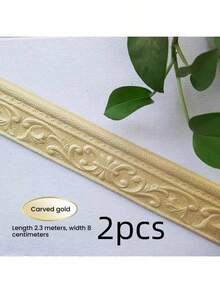 2 miếng dán khung ảnh 3D bằng xốp, dài 181 inch x rộng 3.15 inch, chống thấm nước và chống bám bẩn, dùng trang trí chân tường, phông nền TV, khung cửa, trang trí nhà cửa - Miếng dán viền trang trí chân tường 3D bằng xốp, thích hợp trang trí góc tường khách sạn và nhà ở (Thích hợp cho tường phẳng và sạch, việc keo còn sót lại trên tường khi gỡ sản phẩm là điều bình thường, sản phẩm được cuộn lại để vận chuyển nên có thể gây ra một số nếp nhăn) - Nhiều màu - Xem 7