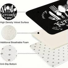 1/2/3pcs Set Flannel European-Style Home Kitchen Decorative Mat, Knife And Fork Fatigue-Resistant Cushioning Mat,  Anti-Slip, Soft And Comfortable, Easy To Clean, Suitable For Bedroom, Living Room, Dining Room, Bathroom. - khác - Xem 11