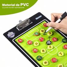 Tablero magntico del Entrenador del ftbol, u200Bu200BTablero del ftbol tctica magntica del Entrenamiento del borrado del ftbol con los imanes, Pluma - Verde - Ver 7
