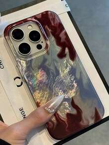 Tie Dye Flame Design High-End Feeling Phone Case Compatible With Iphone 17 Pro Max/16 Pro Max/15, Minimalist Chic Compatible With Iphone 14/13 Pro/12, Anti-Drop Full Coverage Compatible With Iphone 11 Plus - Multicolor - View 3