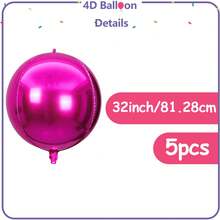 Oversized 4D Foil Balloons, Large Wedding Balloons, Outdoor Decorative Balloons, Multiple Colors, Suitable For Wedding Venue Decoration, Birthday Decoration, Indoor And Outdoor Arrangement, House Decoration, Valentine's Day Decoration, Proposal Background Decoration, Photography Props, Giant Balloons - Multicolor - View 44