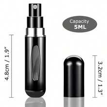 1Pc 5ml Metal Travel Spray Bottles, Self-Priming, Bottom Filling, Unscented, PVC-Free, Portable Perfume Atomizer Set For Suitcase & Toiletry Bag - Màu hồng tươi sáng - Xem 4