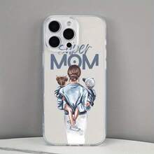 Transparent MOM Pattern UV Printed Phone Case For IPhone 16/16Plus/16Pro/16ProMax 13/13Pro/13ProMax 12/12Pro/12ProMax 11/11Pro/11Pro Max 7/8 X/XS,Suitable For IPhone17 Air - 無色 - 查看 2