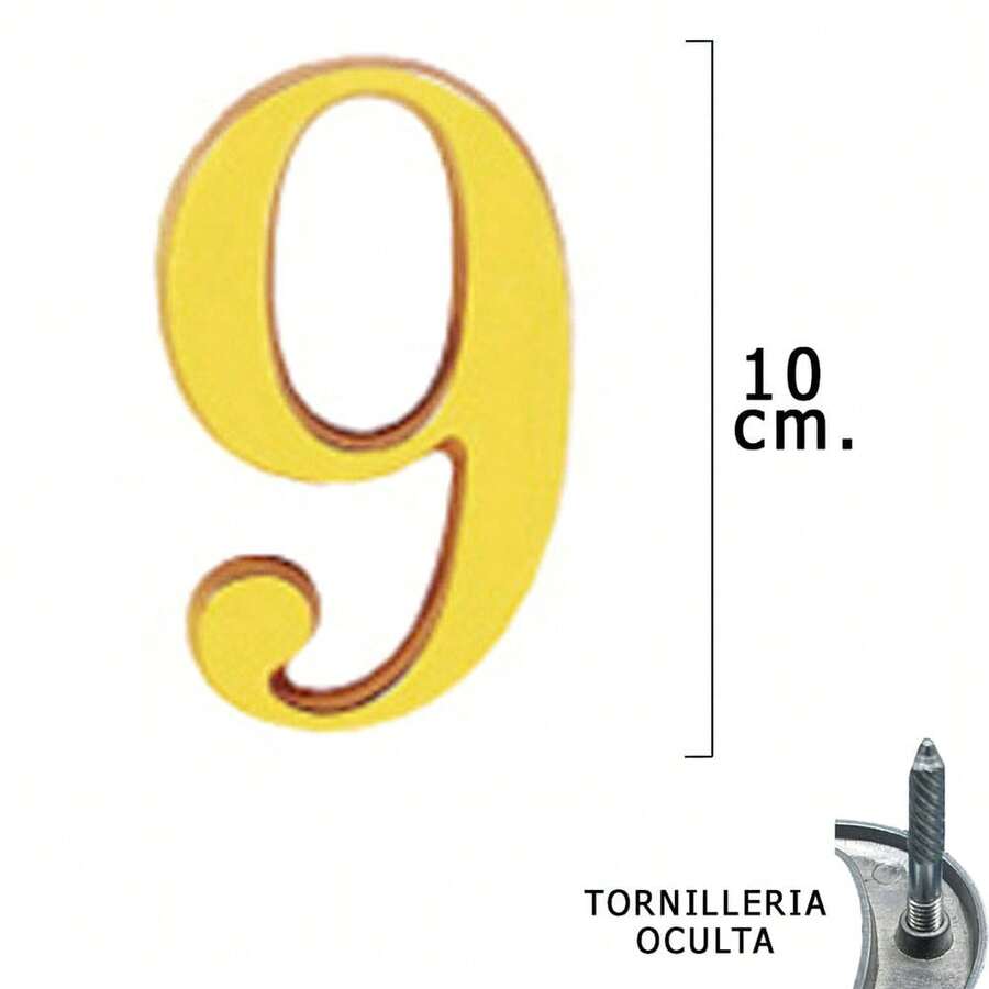 Un outil forgé 05320009 numéro et lettre décoratifs - Doré - Voir 1