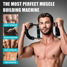 Adjustable U-Shaped Arm Trainer - 27.22-49.9 Kg Resistance, Foam Front And Rear Arm And Bicep Exerciser For Home Gym, Chest, Shoulder And Inner Thigh Strength Training Equipment | Multi-Purpose Workout | Foam Grip Resistance, Fitness Equipment - Đỏ - Xem 5