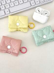 迷你耳机收纳包，可爱柔软保护套，适用于蓝牙耳机、旅行、学校、大学电子产品、移动电源、便携式充电器、耳机线收纳包、线缆整理器、可爱耳机充电收纳包、防水包，男女通用电子产品收纳包，旅行必备品 - 彩色 - 查看 3