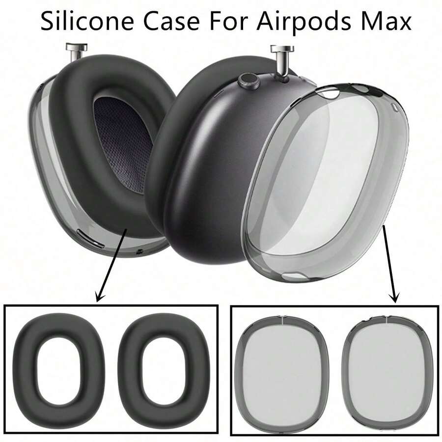 Set Casing Pelindung Silikon Kompatibel dengan Max, Casing Pelindung Silikon Lembut Transparan, Penutup Pelindung TPU, Casing Pelindung Silikon Terbaru, Penutup Pelindung Silikon, Tahan Air, Tahan Debu, Anti Sidik Jari, Tahan Gores, Anti Jatuh, Perlindungan Menyeluruh 360°, Cangkang Pelindung Headphone Silikon Transparan, Penutup Ikat Kepala Silikon, Bahan Silikon Lembut, Lebih Nyaman, Tahan Lama dan Mudah Dibersihkan, Tersedia Berbagai Warna, Hadiah yang Bagus - MultiWarna - View 1