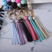 Bohemian Tassel Beaded Bracelet - Leopard Print  Unique Design, Suitable For Keys, Bags, Christmas Tree Decorations, Handmade Accessories, Fashion Wristbands, High-Quality Craftsmanship, DIY Accessories, Jewelry Making Kit - Perfect Gift Choice For Christmas, Birthdays, Graduations |   Simple And Elegant Design