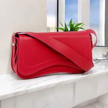 Women's Baguette Shoulder Bag - Merah - View 2