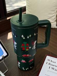 1pc Snoopy 900ML Large Capacity Bottle, Outdoor Portable Insulated Water Cup, Car Cup, 304 Stainless Steel Coffee Mug With Straw - Multicolor - View 14