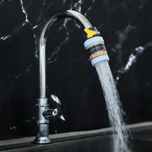 6 Layers Tap Purifier 360 °   Rotation Universal Medical Stone  Faucet Kitchen Accesories Mixer Aerator Bathroom - Blue - View 9