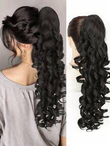 Claw Ponytail Extension Hair Accessories 22 Inch Long Deep Wave Heat Resistant Fiber Synthetic Ponytail Hairpiece For Women Girls Daily Used & Parties - Multicolor - View 13