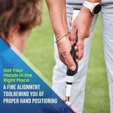Clip - On Grip Trainer, Swing Training Aid Improving Proper Hand Positioning - Đen + trắng - Xem 6