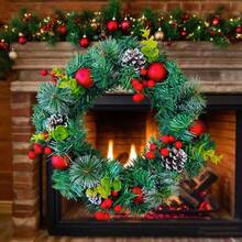 Weihnachtskränze Dekorationen, Schleifen Dekor Kränze, Feiertags-Dekorative Kränze, Innen Weihnachtsdekoration, Thanksgiving Dekoration, Außen Weihnachtsdekoration, Große Weihnachtskränze, Saisonale Dekorationen, Feiertags-Dekorationen, Herbst/Winter Stil, Geeignet für Innen-/Außendekoration, für Kamin, Wandakzente und Weihnachtsdekorationen Zuhause Weihnachtsdekoration Raumdekoration