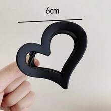 4 piezas/1 pieza Clips para el cabello de plástico ligero con forma de corazón de 6 cm/2,36 pulgadas de tamaño mediano en negro, blanco, marrón y caqui para mujer. Accesorios de moda versátiles, elegantes y de unicolor minimalista, adecuados para uso diario, casual, fiesta, viaje, lavado de cara, maquillaje, combinación de atuendos. Clips de pelo, pinzas de pelo, sujetadores de pelo, accesorios para el cabello de otoño e invierno para mujeres, regalos, viajes, regalos para mujeres, artículos para el cabello, rellenos de calcetines, rellenos de calcetines para mujeres, regalos, rellenos de calcetines, rellenos de calcetines para adultos, rellenos de calcetines para adultos, artículos para el cabello, accesorios para mujeres, relleno de calcetines, accesorio de cabello de mayoría de edad, accesorios para el cabello, ideas de regalo para mujeres, rellenos de calcetines de belleza - Multicolor - Ver 5