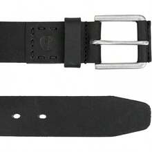 Cinturón Negro Hombre% Cuero Cierre con hebilla Recto Sólido Adulto Hombres - Negro - - Ver 8