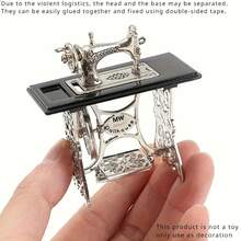 [Charming Vintage] Vintage Silvery Sewing Statue|   Metal|   Dollhouse Accessory, Office Desk And Home Decor - 縫紉機 - 查看 9