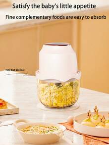 1pc 350ML Wireless Multifunctional Electric Food Processor, 40W Power, Silicone Gasket, Anti-Slip, Good Texture And Quality, Convenient. Home Food Processor, Cooking Assistant, Suitable For Baby Food Preparation And Cooking Ingredient Chopping