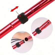 4-Section Foldable Ultra-Light Adjustable Telescopic Trekking Pole, Retractable Walking Stick With Anti-Slip Rubber Tip - Available In 4 Colors (Brown, Black, Blue, Red), Suitable For Hiking, Walking, Elderly Assistance, Durable Trekking Accessory Telescopic Walking Stick - Đỏ - Xem 9
