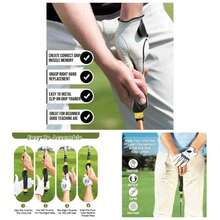 Clip - On Grip Trainer, Swing Training Aid Improving Proper Hand Positioning - 黑色+黃色 - 查看 1