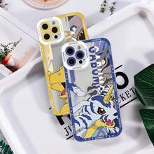 Custodia per telefono con stampa di bordo di avventura anime, compatibile con 16, 15, 14, Plus, 13, 12, Mini, 11 Pro Max, X, Xs, XR, 7, 8, cover morbida e trasparente, compatibile anche con i modelli 17, 17 Pro e 17 Pro Max