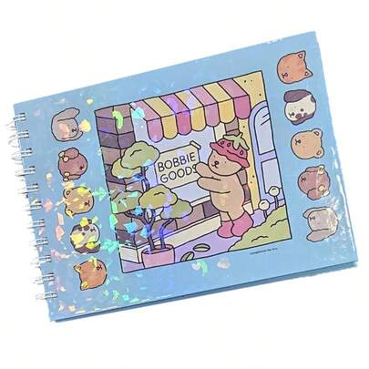 Livro de Colorir Capa Dura com 50 Páginas de Desenhos em Folha A5 de 180 Gramas, Volta às Aulas