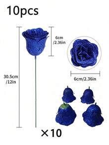 20/10支闪亮玫瑰花束，DIY人造闪光玫瑰花束，红色仿真花，人造玫瑰，永不凋谢的闪亮人造玫瑰花束，适用于周年纪念、订婚、结婚礼物、家居装饰、办公室和厨房装饰、派对装饰、房间装饰、情人节装饰、母亲节装饰、情人节礼物、生日礼物、毕业礼物（不含礼品袋） - 彩色 - 查看 16