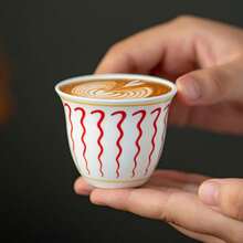 6pcs Luxury Gold Embossed Coffee Cup Set, Modern Middle Eastern Style Ceramic Tea Cups, Saudi Coffee Cups, Elegant Ceramic Mugs, Middle Eastern Style Holiday Gift, Comes With Crescent Moon & Star Gift Box, Designed For Turkish Coffee/Espresso, Elegant Drinkware For Turkish Coffee/Arabic Tea, Suitable For Home, Cafe, Holiday Gifts, Portable Small Coffee Accessories, Includes Exquisite Packaging, Suitable For Christmas, Ramadan, Eid Al-Fitr Gifts, Holiday Atmosphere Gifts