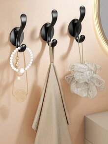 4 Packs Traditional Metal Wall Mount Hooks, Heavy Duty Dual Coat Hangers With Rust Resistant Painted Finish, Practical Vintage Style For Hanging Hats, Coats, Towels, Keys, Robes, Scarves, Bags Bathroom Bathroom Accessories Bathroom Tools