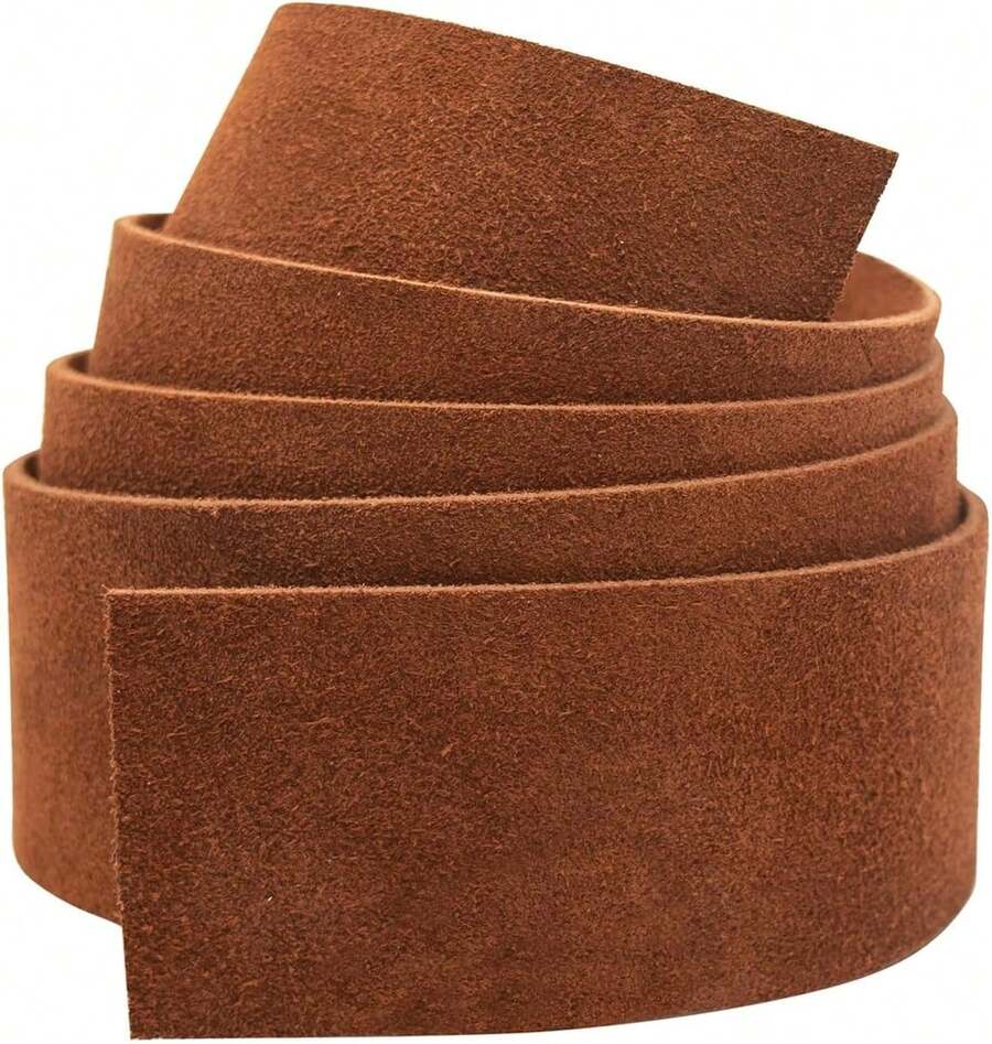 Realeather Crafts SS15042-02 - Tira de piel, 1.5 x 42 pulgadas, café medio - Marrón - Ver 1