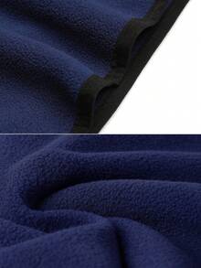 Jachetă de damă din fleece cu buzunare contrastante - Îmbrăcăminte de exterior cu mânecă lungă și guler înalt, fermoar complet, pentru călătorii de iarnă, naveta în aer liber și îmbrăcăminte confortabilă în straturi, de zi cu zi