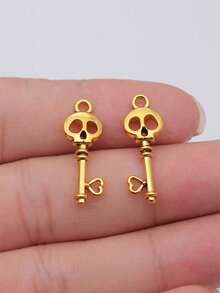 20pcs 26x9mm(1.02x0.35inch) Skull Heart Key Charms Pendant For DIY Jewelry Making Necklace Keychain Phone Chain Bracelet Making Accessories Handmade Craft Making Findings - Skull Key - View 13