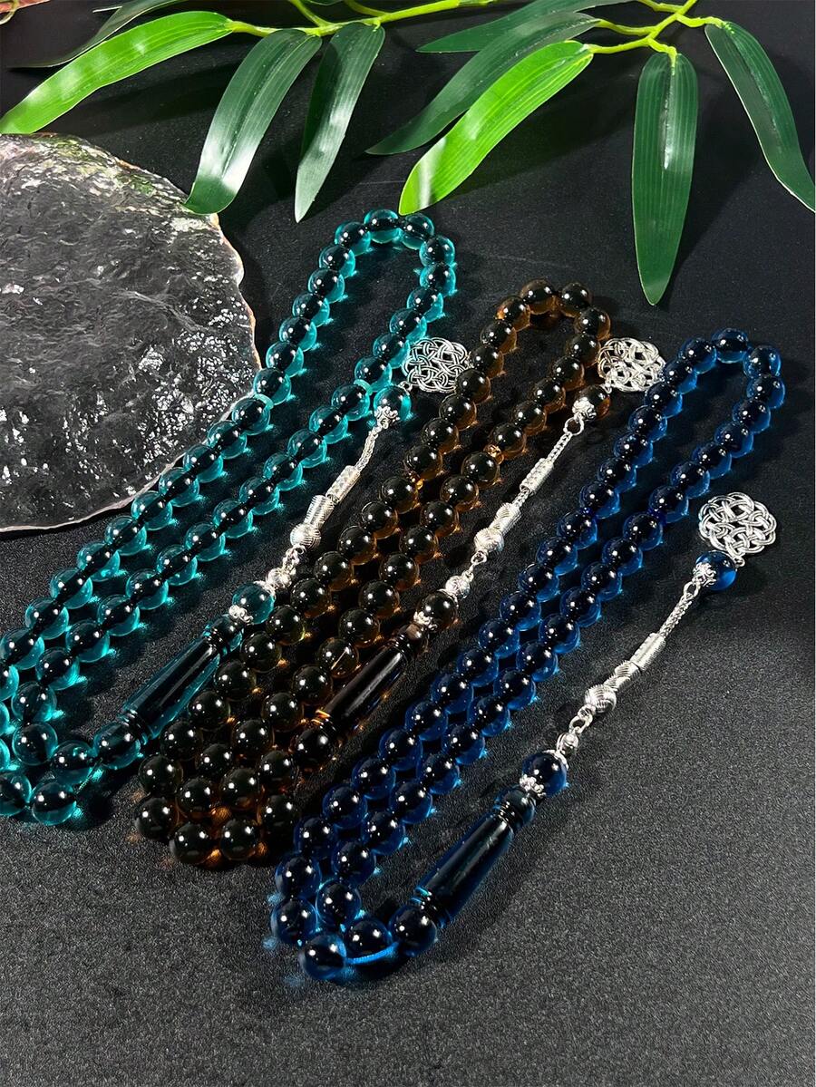1 pieza Cuentas de oración musulmanas de un solo hilo negro con 45 cuentas, donde cada cuenta representa devoción y elegancia, para uso diario y oración devota - Multicolor - Ver 1