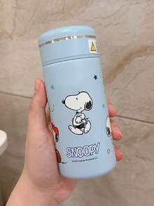 SNOOPY 1个史努比316不锈钢真空保温杯 260毫升，小巧保温可爱水瓶，户外便携口袋杯，男女通用简约不锈钢杯，高品质 - 彩色 - 查看 4