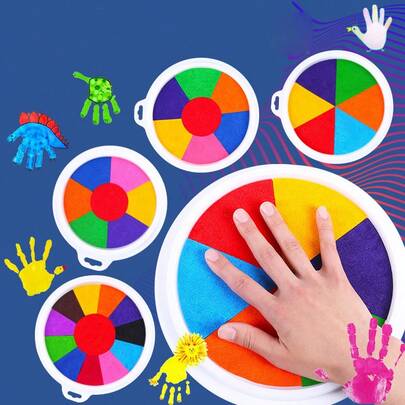 1 conjunto de almofadas de carimbo DIY, kit de ferramentas para arte com tinta para dedos, crie padrões exclusivos para diários, criação de cartões e projetos de mídia mista