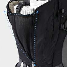 CAMEL CROWN 轻便旅行大容量户外徒步背包，女士轻便背包 - 黑色 - 查看 4