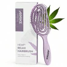 Lược chải tóc Hemp-Relax Detangler, Lược chải tóc thân thiện với tóc gợn sóng và thẳng, Lược chải tóc có lỗ thông hơi với lông mềm mại, dễ dàng gỡ rối cho phụ nữ, trẻ em, tóc ướt và khô, Dụng cụ làm tóc, Đồ dùng làm tóc, Vật dụng cần thiết khi đi du lịch, Du lịch, Thợ cắt tóc, Nhà tạo mẫu tóc, Phụ kiện thợ cắt tóc, Ngày lễ tình nhân, Vật tư làm tóc, Nhà tạo mẫu tóc, Tiệm cắt tóc, Salon, Vật dụng cần thiết cho kỳ nghỉ, Sản phẩm chăm sóc tóc, Tiệm cắt tóc, Quà tặng Valentine, Vật dụng cần thiết khi đi du lịch cho phụ nữ, Dụng cụ tạo mẫu tóc - Màu tím - Xem 2