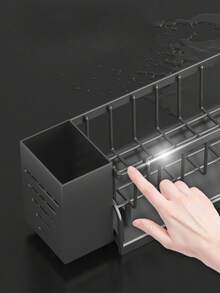 1pc Kitchen Sink Sponge Holder, Self-Draining Sink Organizer Rack With Removable Dish Sponge Storage Box, Plastic Material Soap Dispenser Brush Holder, Kitchen Accessories, Suitable For Bathroom And Kitchen - Multicolor - View 2