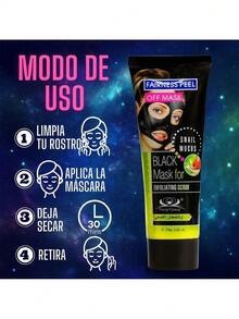 Mascarilla Baba de Caracol Eliminador Puntos Negros Aclarante 120ml - Negro - Ver 4