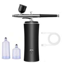 1 pezzo Aerografo ricaricabile senza fili - Kit compressore da 30 PSI, pistola ad aria compressa senza fili ad alta pressione per pittura di modelli, barbieri, decorazione di torte