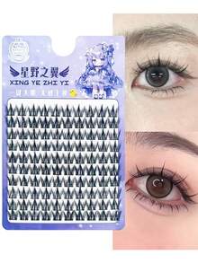 100 piezas de pestañas postizas de alta capacidad - Diseño segmentado, volumen estético y realzador multiescena