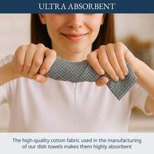 Juego de toallas de cocina y paños de cocina LANE LINEN - Paquete de 6 paños de cocina de algodón, 18"x 28", toallas suaves para la cocina, paños de té, toallas de cocina premium, toallas de limpieza de secado rápido - Negro - 06: Rojo - Ver 7